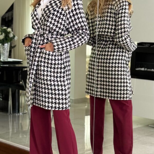 Płaszcz Vivianne Houndstooth Black — zdjęcie 8