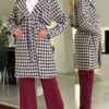 Płaszcz Vivianne Houndstooth Black — zdjęcie 5