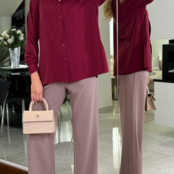 Bluzka koszulowa Bordeaux Classy — zdjęcie 3