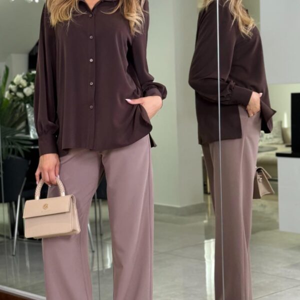 Bluzka koszulowa Chocolate Classy — zdjęcie 3