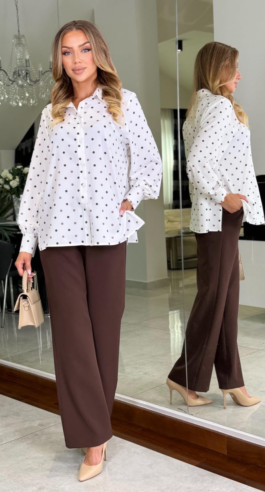 Bluzka koszulowa Milano Dots — zdjęcie 4