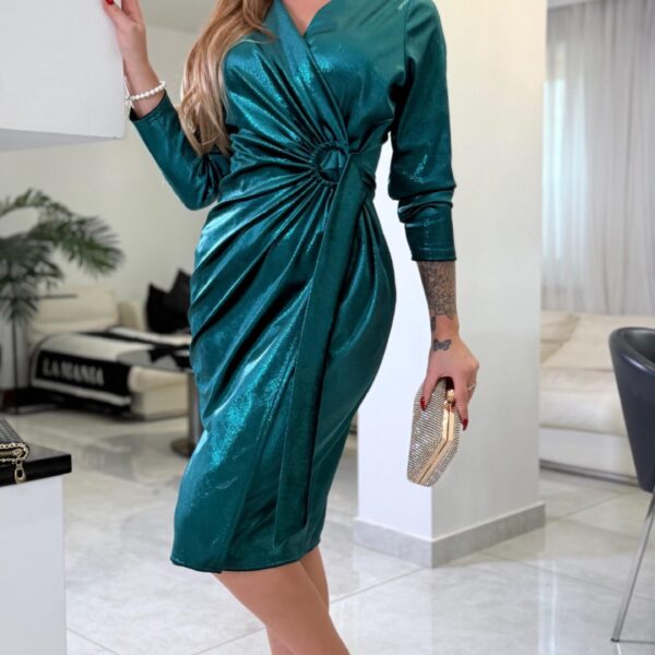 Sukienka Emerald Draped Midi — zdjęcie 2