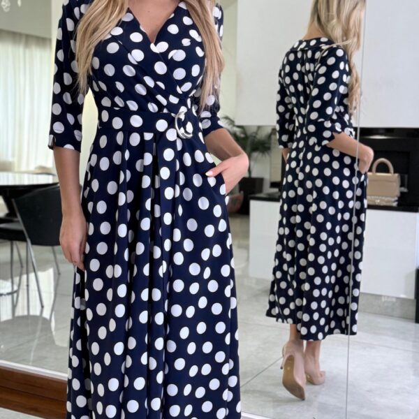 Sukienka Navy Polka Classic — zdjęcie 6