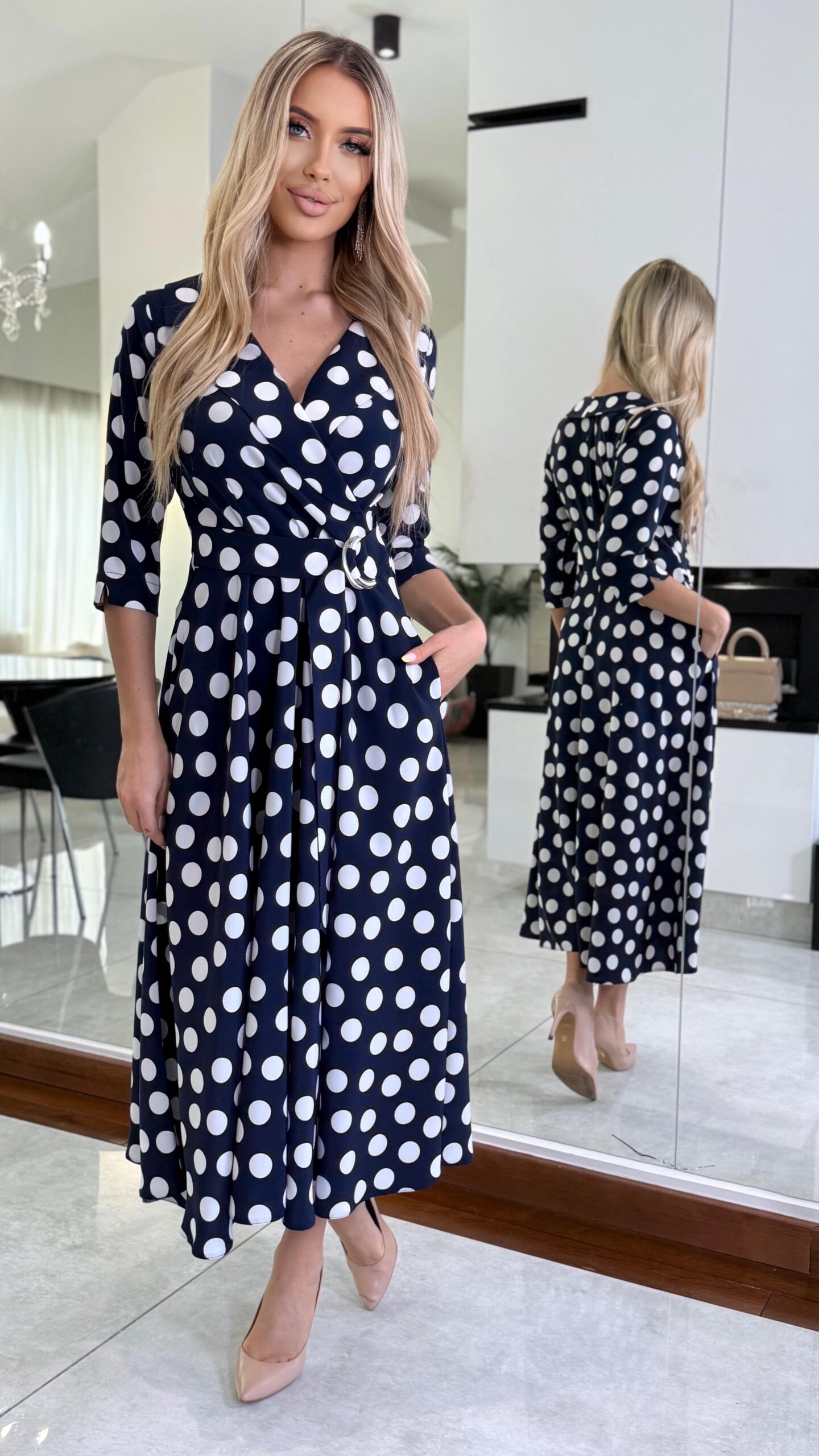 Sukienka Navy Polka Classic — zdjęcie 6