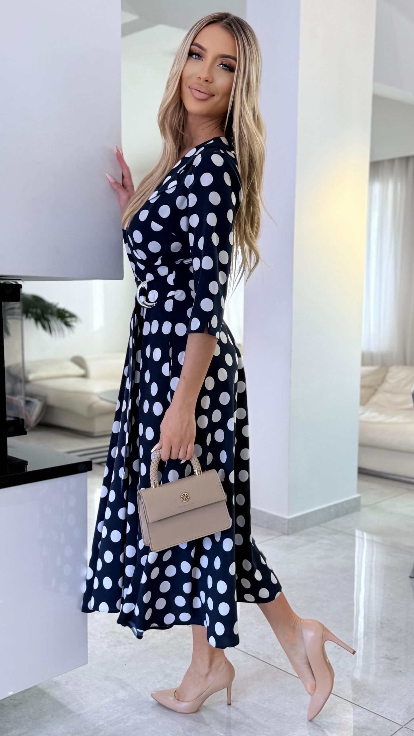 Sukienka Navy Polka Classic — zdjęcie 3