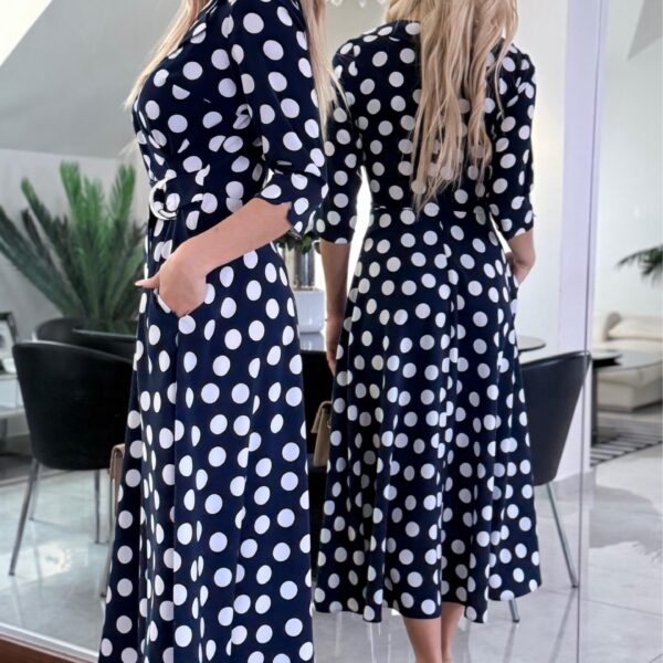 Sukienka Navy Polka Classic — zdjęcie 5
