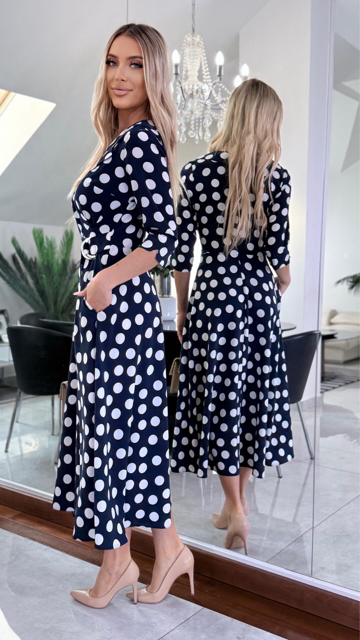 Sukienka Navy Polka Classic — zdjęcie 5