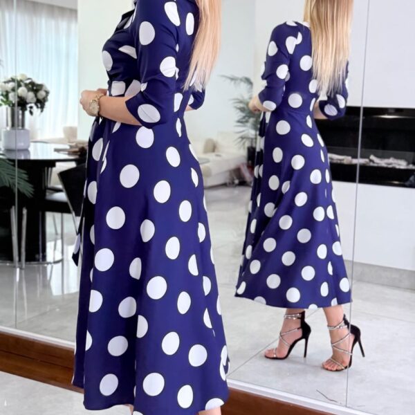 Sukienka Polka Granatowa — zdjęcie 4