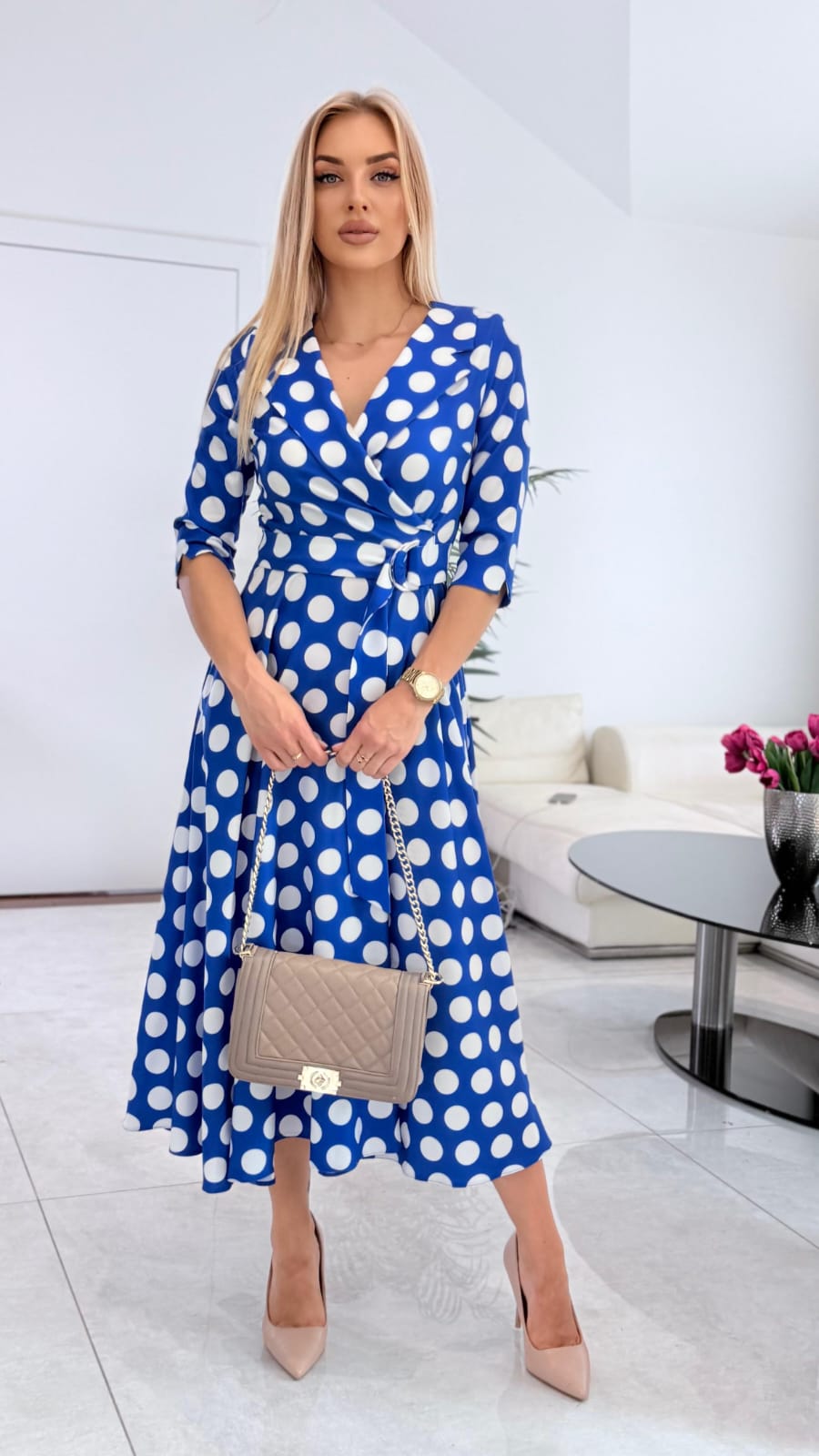 Sukienka Polka Blue