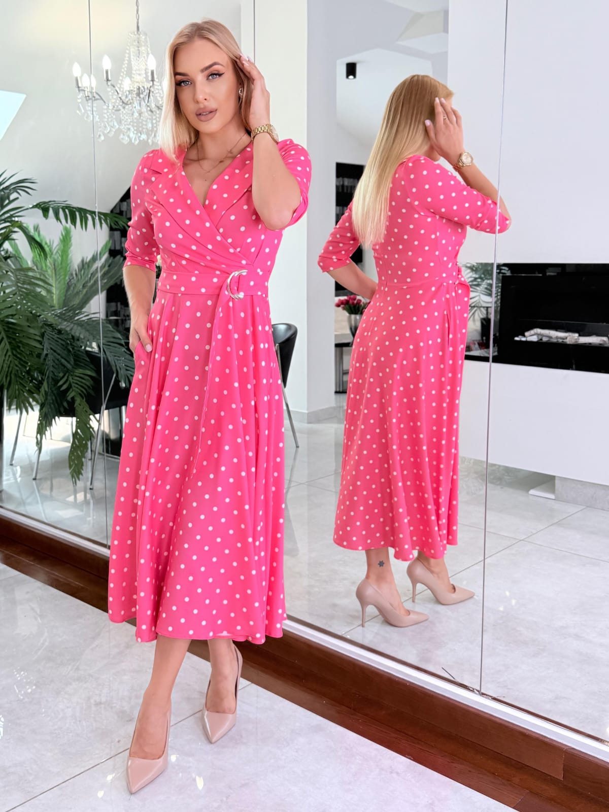 Sukienka Polka Love Pink — zdjęcie 6