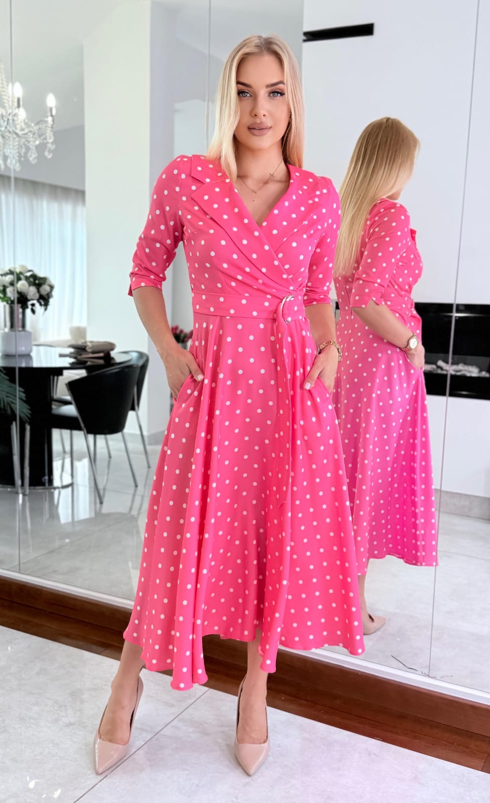 Sukienka Polka Love Pink