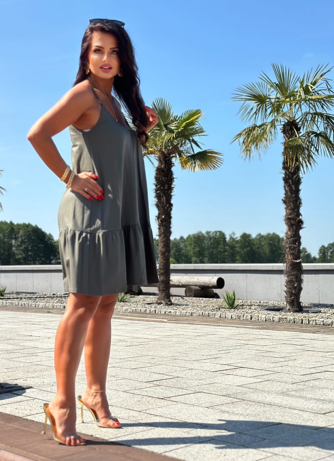 Sukienka Celeste Khaki — zdjęcie 2