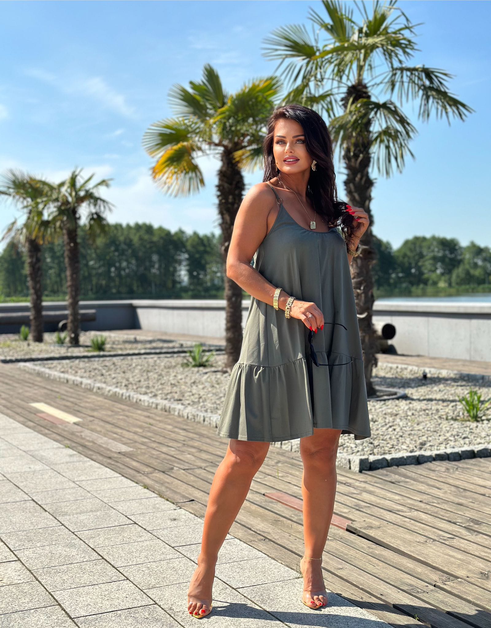 Sukienka Celeste Khaki — zdjęcie 4