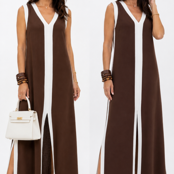 Sukienka Maxi Monique Mocha — zdjęcie 3