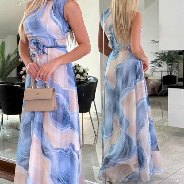 Sukienka Azure Bloom Maxi — zdjęcie 4