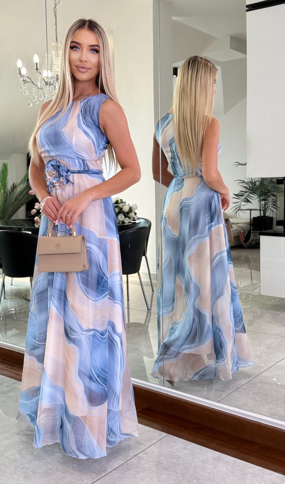 Sukienka Azure Bloom Maxi — zdjęcie 4